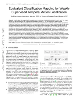 Equivalent Classification Mapping for Weakly Supervised Temporal Action
  Localization
