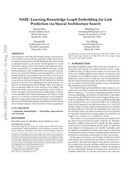 NASE: Learning Knowledge Graph Embedding for Link Prediction via Neural
  Architecture Search