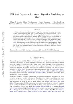 Efficient Bayesian Structural Equation Modeling in Stan