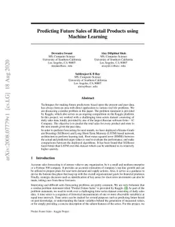 Predicting Future Sales of Retail Products using Machine Learning