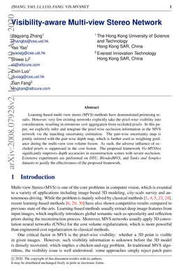 Visibility-aware Multi-view Stereo Network