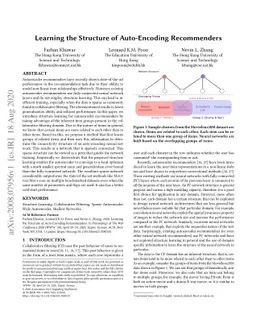 Learning the Structure of Auto-Encoding Recommenders