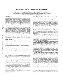 Relational Reflection Entity Alignment