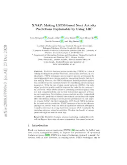 XNAP: Making LSTM-based Next Activity Predictions Explainable by Using
  LRP