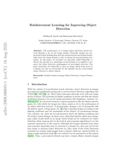 Reinforcement Learning for Improving Object Detection