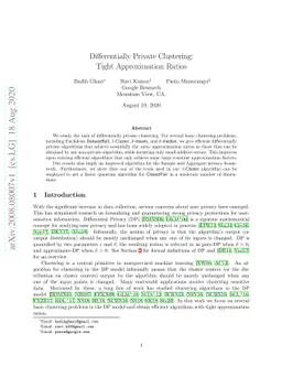 Differentially Private Clustering: Tight Approximation Ratios