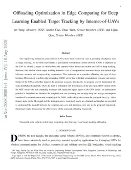 Offloading Optimization in Edge Computing for Deep Learning Enabled
  Target Tracking by Internet-of-UAVs