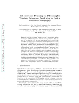 Self-supervised Denoising via Diffeomorphic Template Estimation:
  Application to Optical Coherence Tomography