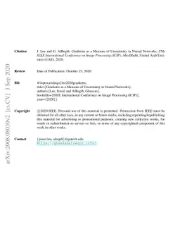 Gradients as a Measure of Uncertainty in Neural Networks