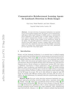 Communicative Reinforcement Learning Agents for Landmark Detection in
  Brain Images