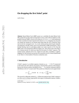 On dropping the first Sobol' point
