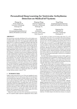 Personalized Deep Learning for Ventricular Arrhythmias Detection on
  Medical IoT Systems