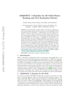 AB3DMOT: A Baseline for 3D Multi-Object Tracking and New Evaluation
  Metrics