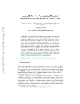 AssembleNet++: Assembling Modality Representations via Attention
  Connections