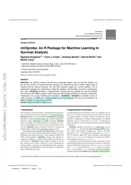 mlr3proba: An R Package for Machine Learning in Survival Analysis