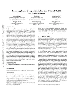 Learning Tuple Compatibility for Conditional OutfitRecommendation