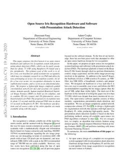 Open Source Iris Recognition Hardware and Software with Presentation
  Attack Detection