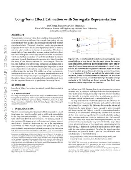 Long-Term Effect Estimation with Surrogate Representation