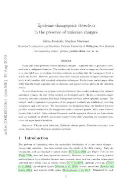 Epidemic changepoint detection in the presence of nuisance changes