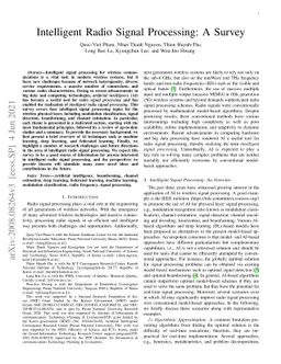 Intelligent Radio Signal Processing: A Survey