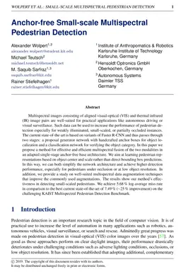 Anchor-free Small-scale Multispectral Pedestrian Detection