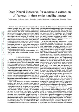 Deep Neural Networks for automatic extraction of features in time series
  satellite images