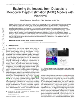 Exploring the Impacts from Datasets to Monocular Depth Estimation (MDE)
  Models with MineNavi