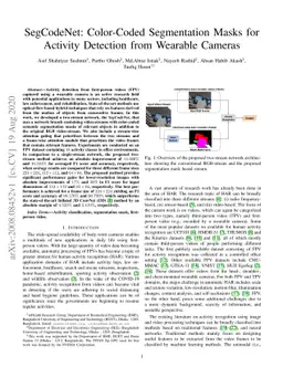SegCodeNet: Color-Coded Segmentation Masks for Activity Detection from
  Wearable Cameras