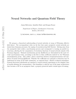 Neural Networks and Quantum Field Theory