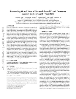 Enhancing Graph Neural Network-based Fraud Detectors against Camouflaged
  Fraudsters