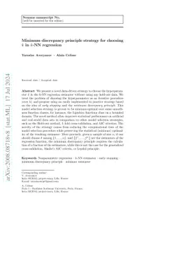 Minimum discrepancy principle strategy for choosing $k$ in $k$-NN
  regression