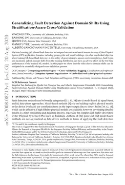 Generalizing Fault Detection Against Domain Shifts Using
  Stratification-Aware Cross-Validation