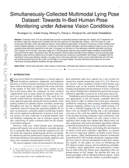 Simultaneously-Collected Multimodal Lying Pose Dataset: Towards In-Bed
  Human Pose Monitoring under Adverse Vision Conditions