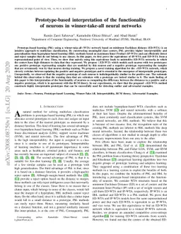 Prototype-based interpretation of the functionality of neurons in
  winner-take-all neural networks