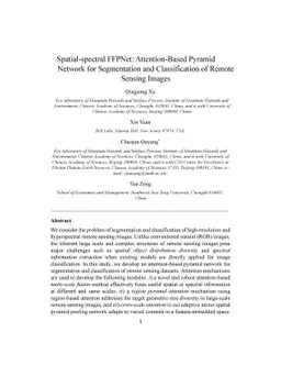 Spatial--spectral FFPNet: Attention-Based Pyramid Network for
  Segmentation and Classification of Remote Sensing Images