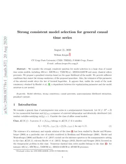 Strong consistent model selection for general causal time series