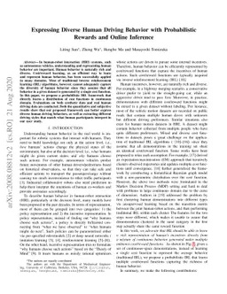 Expressing Diverse Human Driving Behavior with Probabilistic Rewards and
  Online Inference
