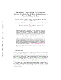 DronePose: Photorealistic UAV-Assistant Dataset Synthesis for 3D Pose
  Estimation via a Smooth Silhouette Loss
