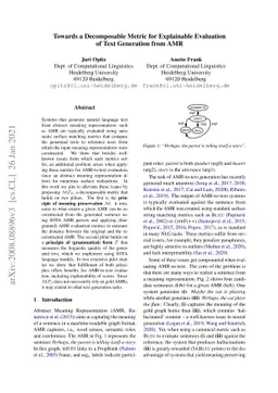 Towards a Decomposable Metric for Explainable Evaluation of Text
  Generation from AMR