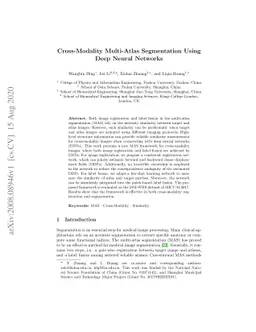 Cross-Modality Multi-Atlas Segmentation Using Deep Neural Networks