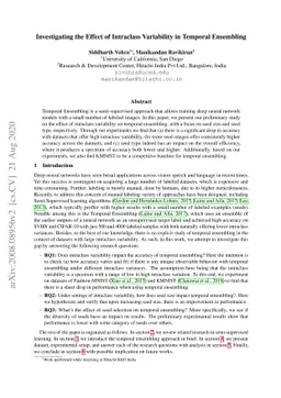 Investigating the Effect of Intraclass Variability in Temporal
  Ensembling