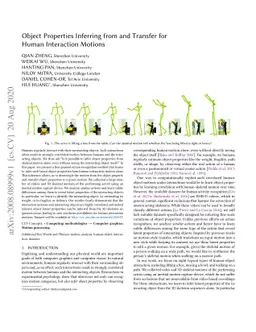 Object Properties Inferring from and Transfer for Human Interaction
  Motions