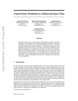 Causal Future Prediction in a Minkowski Space-Time