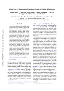 VisualSem: A High-quality Knowledge Graph for Vision and Language