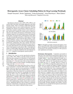 Heterogeneity-Aware Cluster Scheduling Policies for Deep Learning
  Workloads