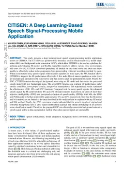 CITISEN: A Deep Learning-Based Speech Signal-Processing Mobile
  Application