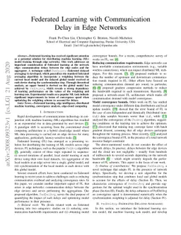 Federated Learning with Communication Delay in Edge Networks
