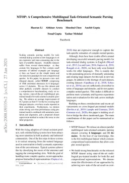 MTOP: A Comprehensive Multilingual Task-Oriented Semantic Parsing
  Benchmark