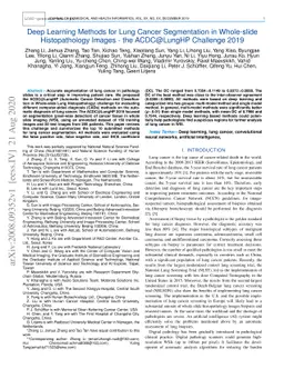 Deep Learning Methods for Lung Cancer Segmentation in Whole-slide
  Histopathology Images -- the ACDC@LungHP Challenge 2019