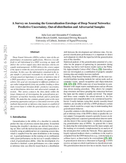 A Survey on Assessing the Generalization Envelope of Deep Neural
  Networks: Predictive Uncertainty, Out-of-distribution and Adversarial Samples